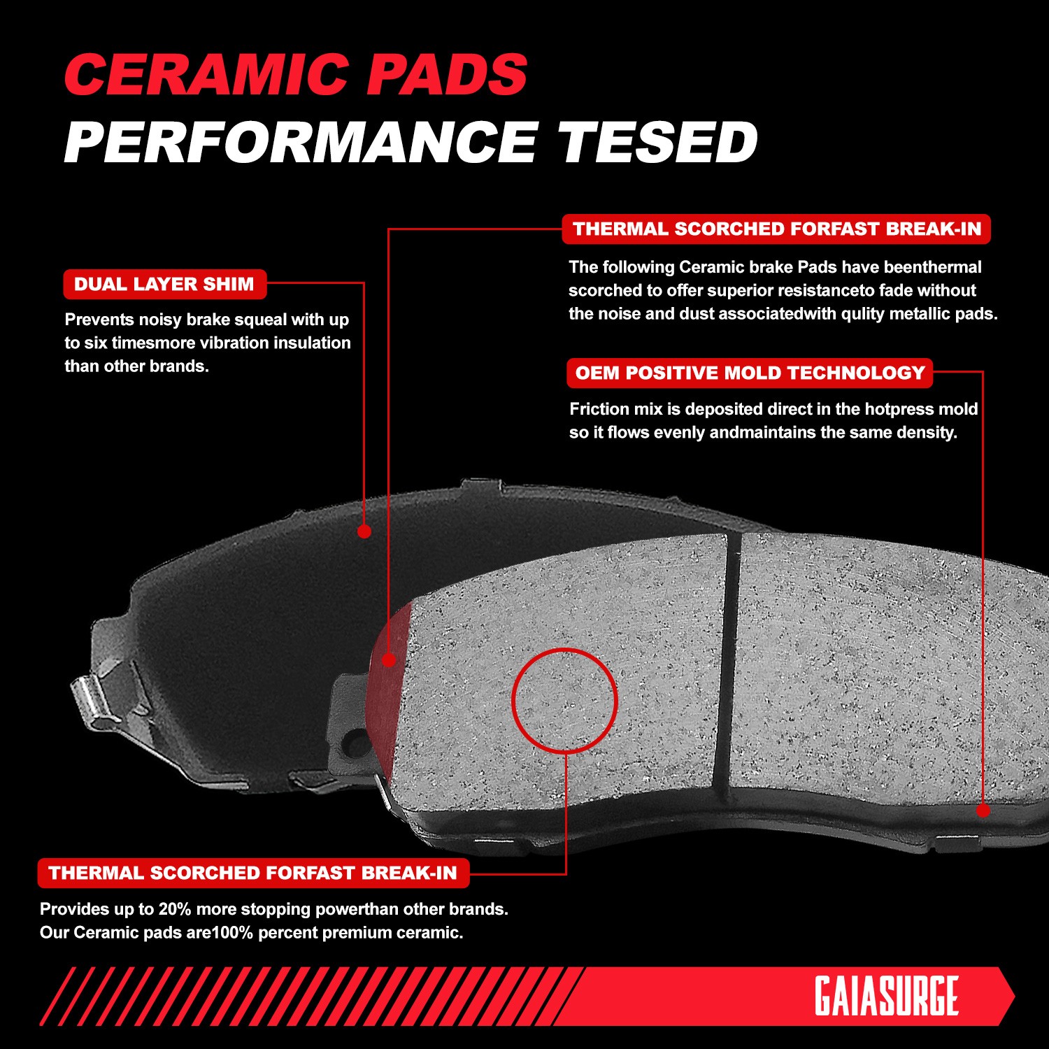 275mm Front Disc Rotors Ceramic Brake Pads For Toyota Tacoma 2005-2014 2015