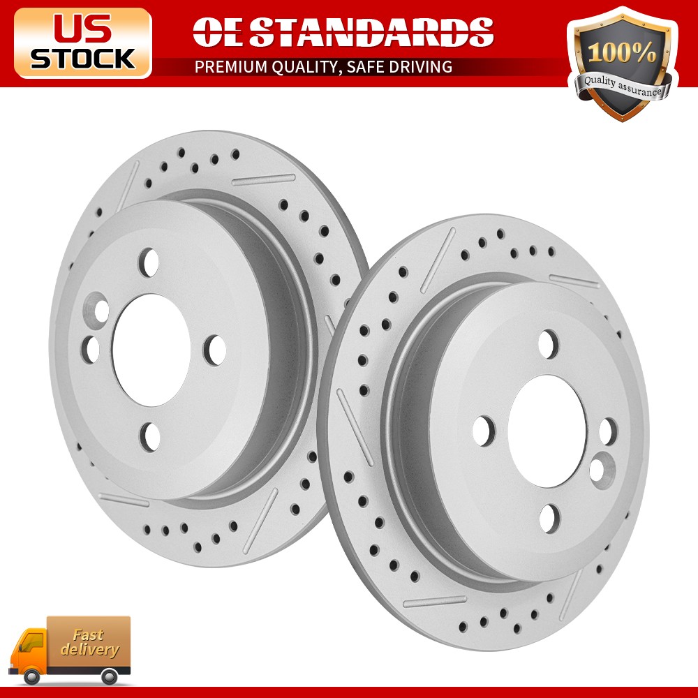 259mm Rear Disc Drilled Brake Rotors for 2007 2008 – 2015 Mini Cooper