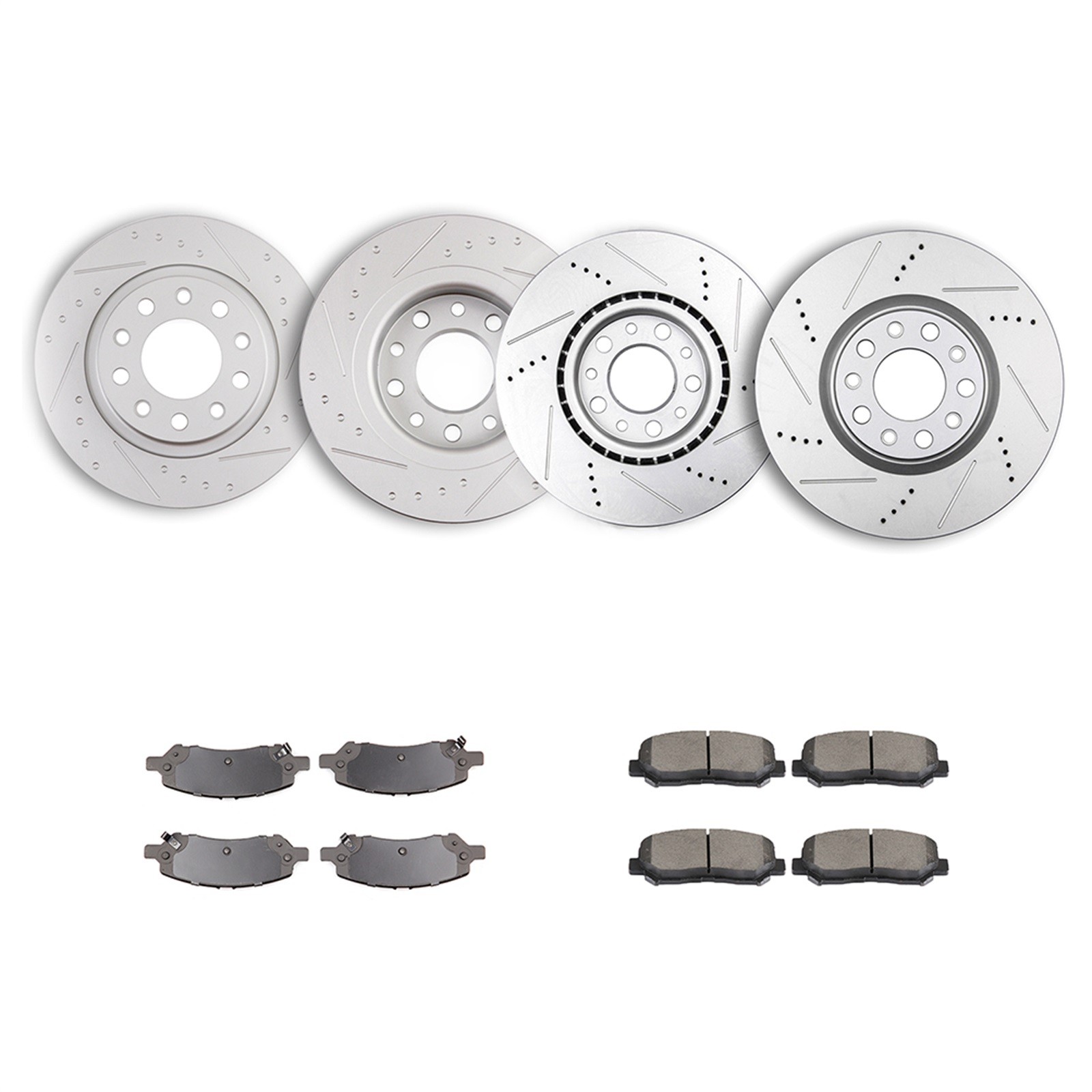 8pc Front Rear Drilled Brake Rotors and Brake Pads Kit for 2013-2016 Dodge Dart