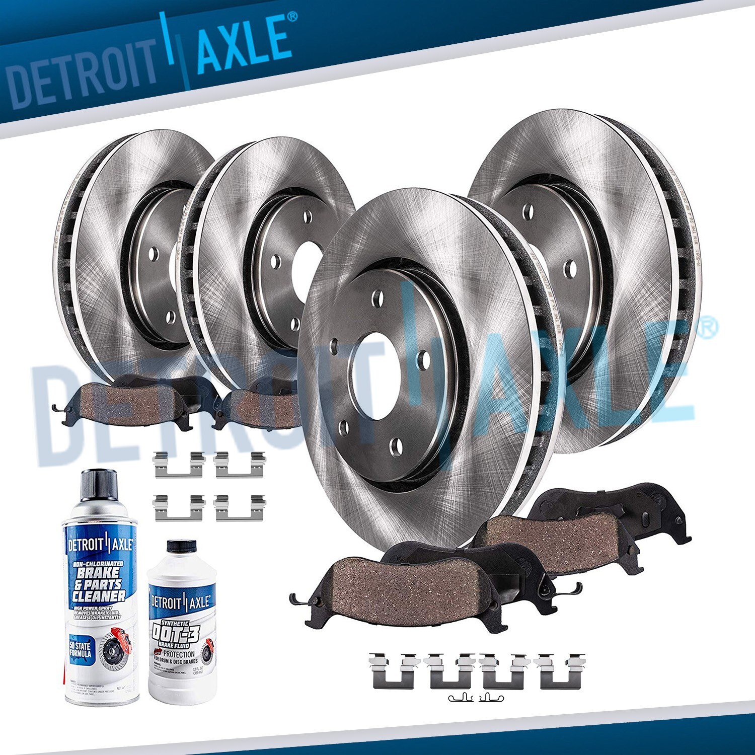 330mm Front & 334mm Rear Disc Rotors + Brake Pads for Honda Pilot Acura MDX ZDX
