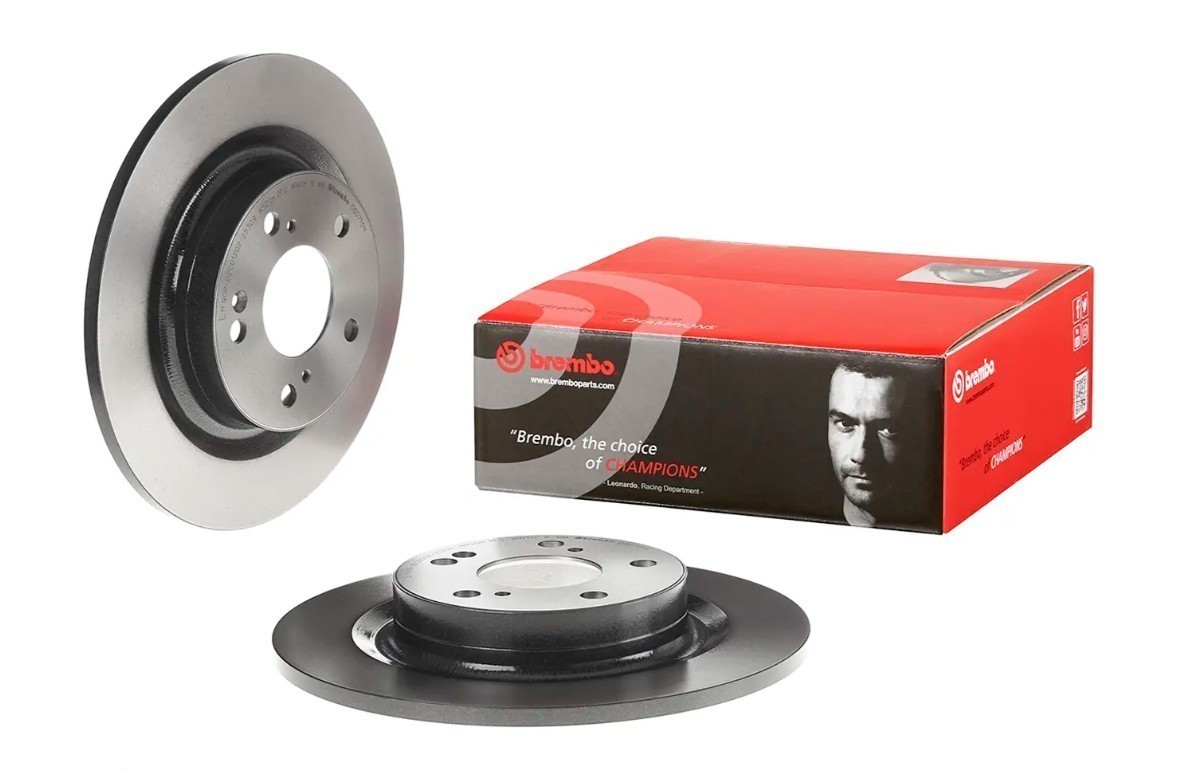 Brembo 08.D713.11 Prime UV Coated Solid Brake Rotors – Rear Pair