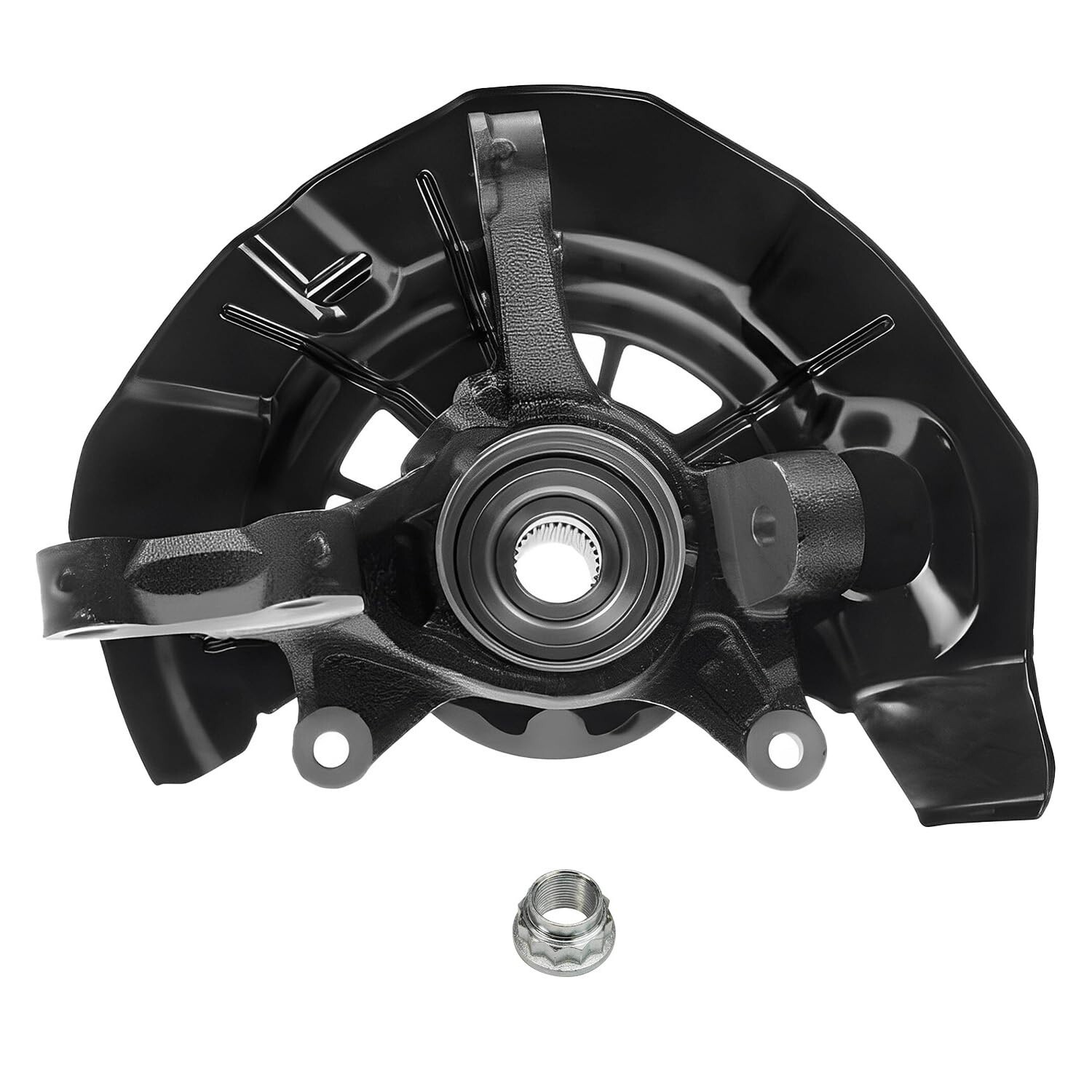 Front Steering Knuckles Hub Drilled Rotors Brake Pads for Highlander RX330 RX350