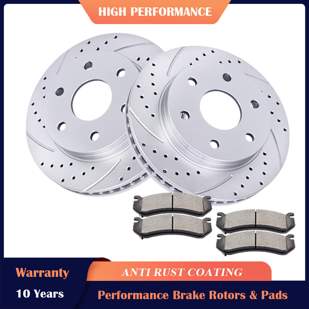 For Silverado Express Sierra Yukon XL 1500 Tahoe Front Disc Rotors Brakes Pads