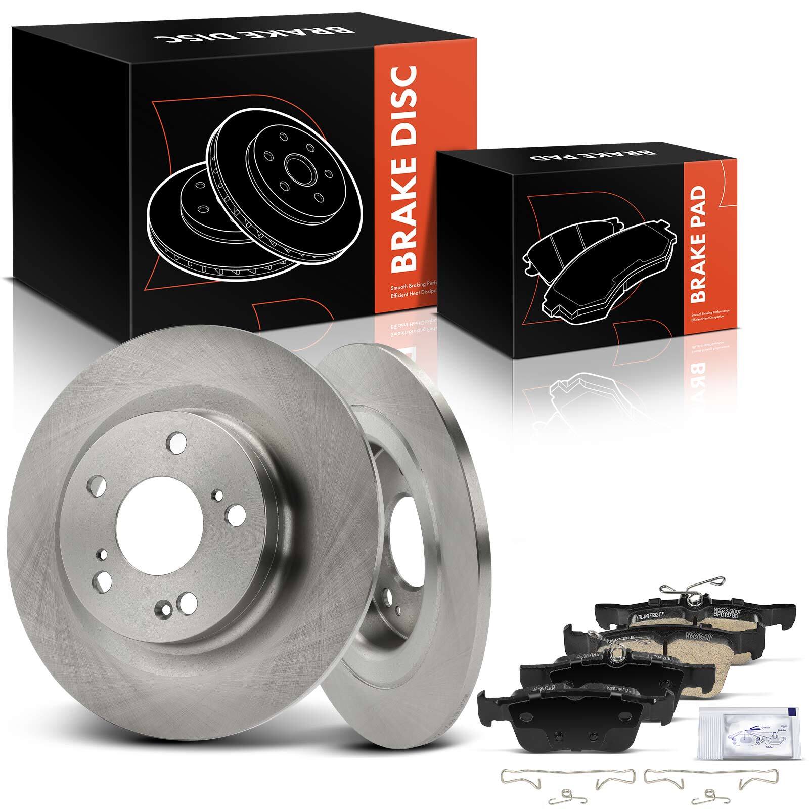 Rear Disc Rotors & Ceramic Brake Pads for Honda Civic 2017-2020 Type R Hatchback