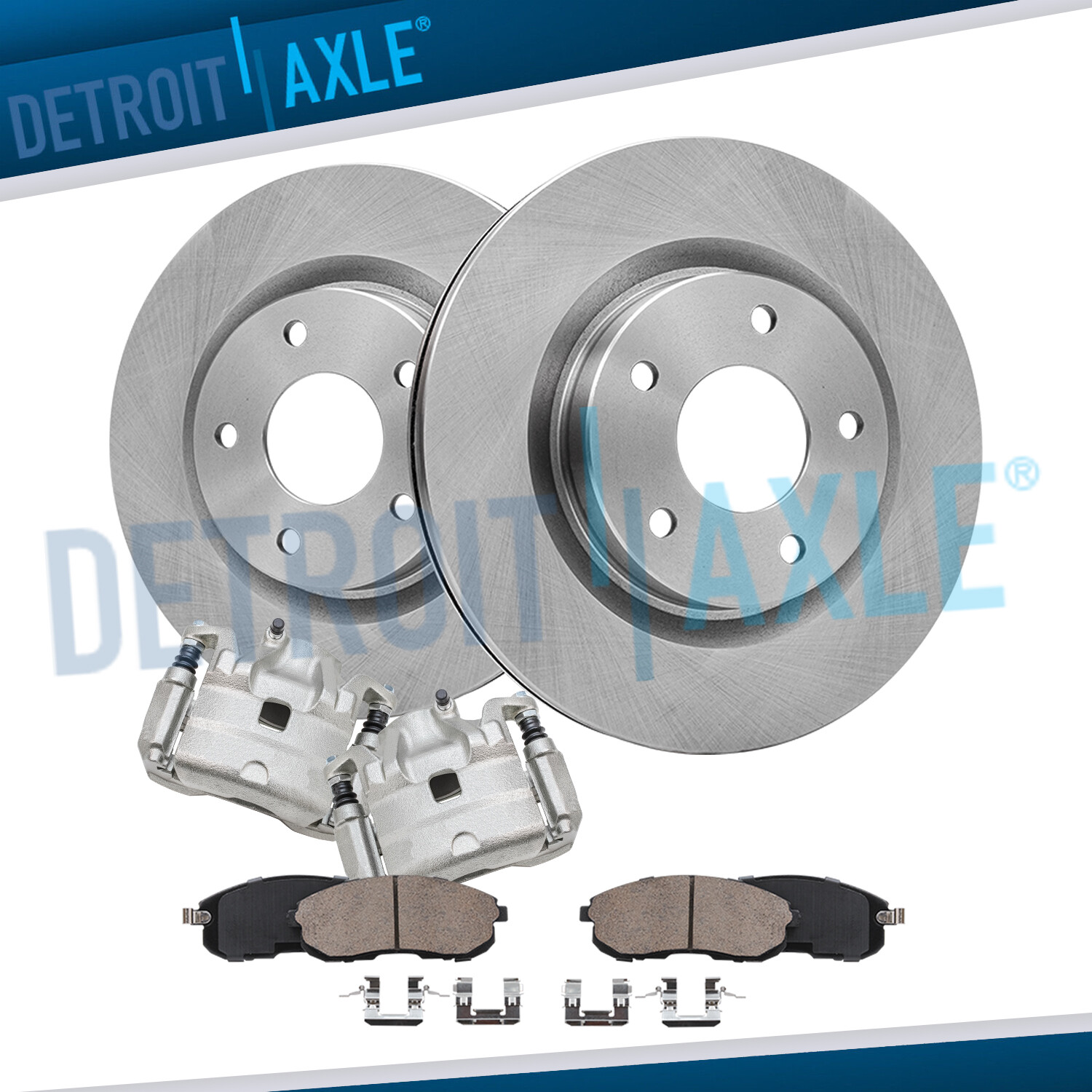 Front Disc Rotors Calipers + Ceramic Brake Pads for 2007 – 2010 Nissan Altima