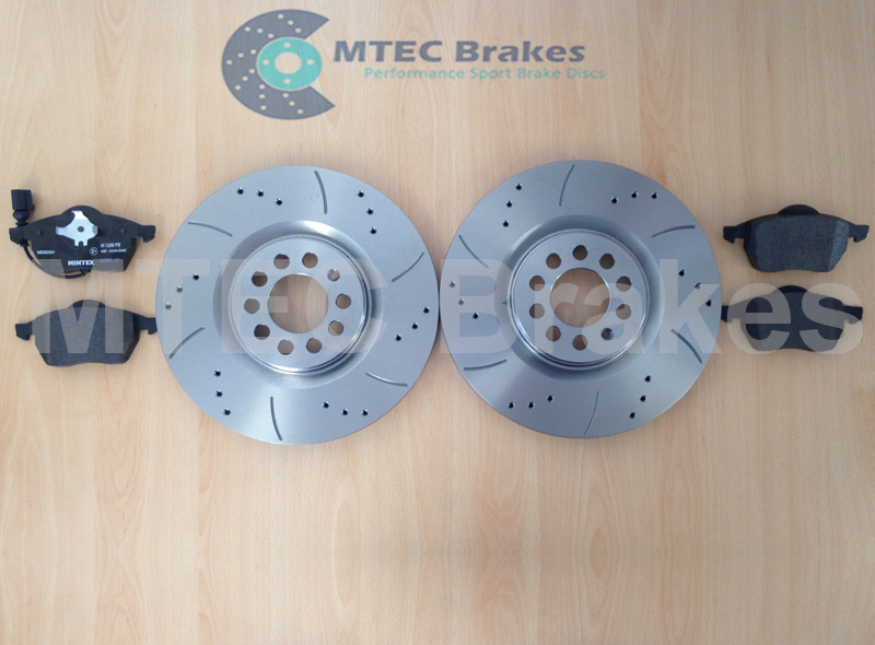 VW Golf Mk4 1.8T GTi 180bhp with 312mm Front Drilled Grooved Brake Discs & Pads