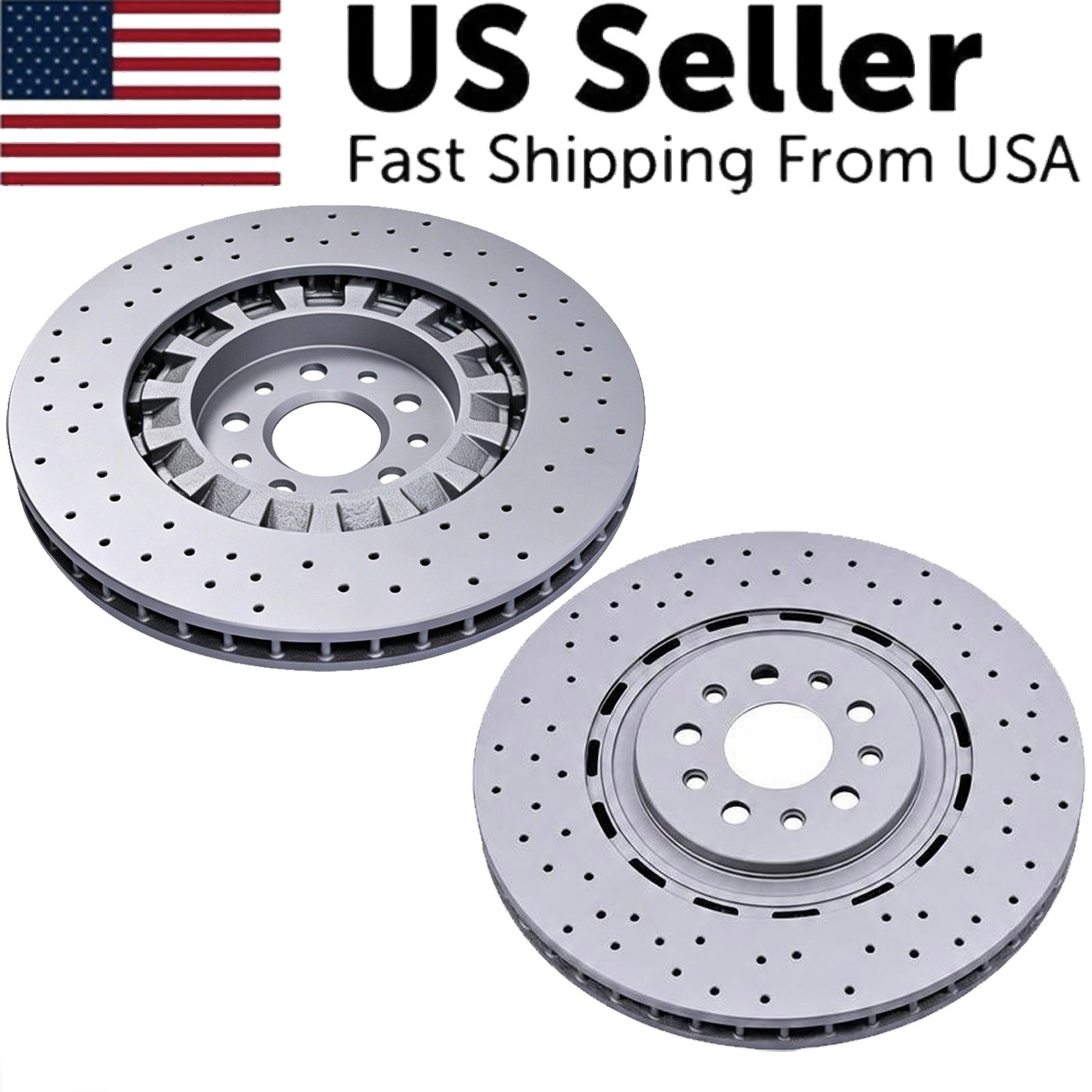 2Pcs For Maserati Levante S Front Brake Disc Dimpled Rotors 670037769 2017-2022