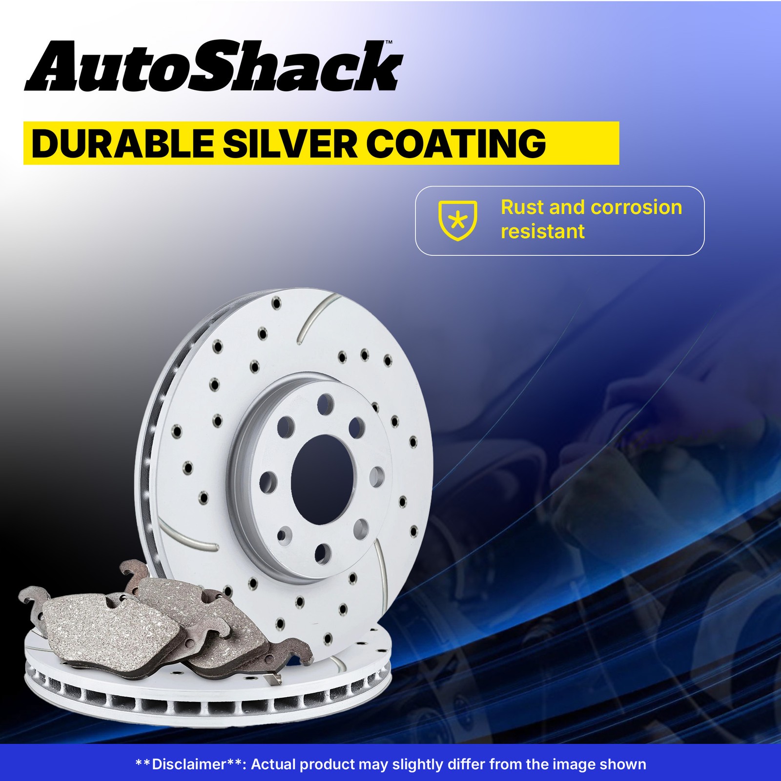 Front Drilled Slotted Brake Rotors Premium Ceramic Pad for Hyundai, Tucson 10-17