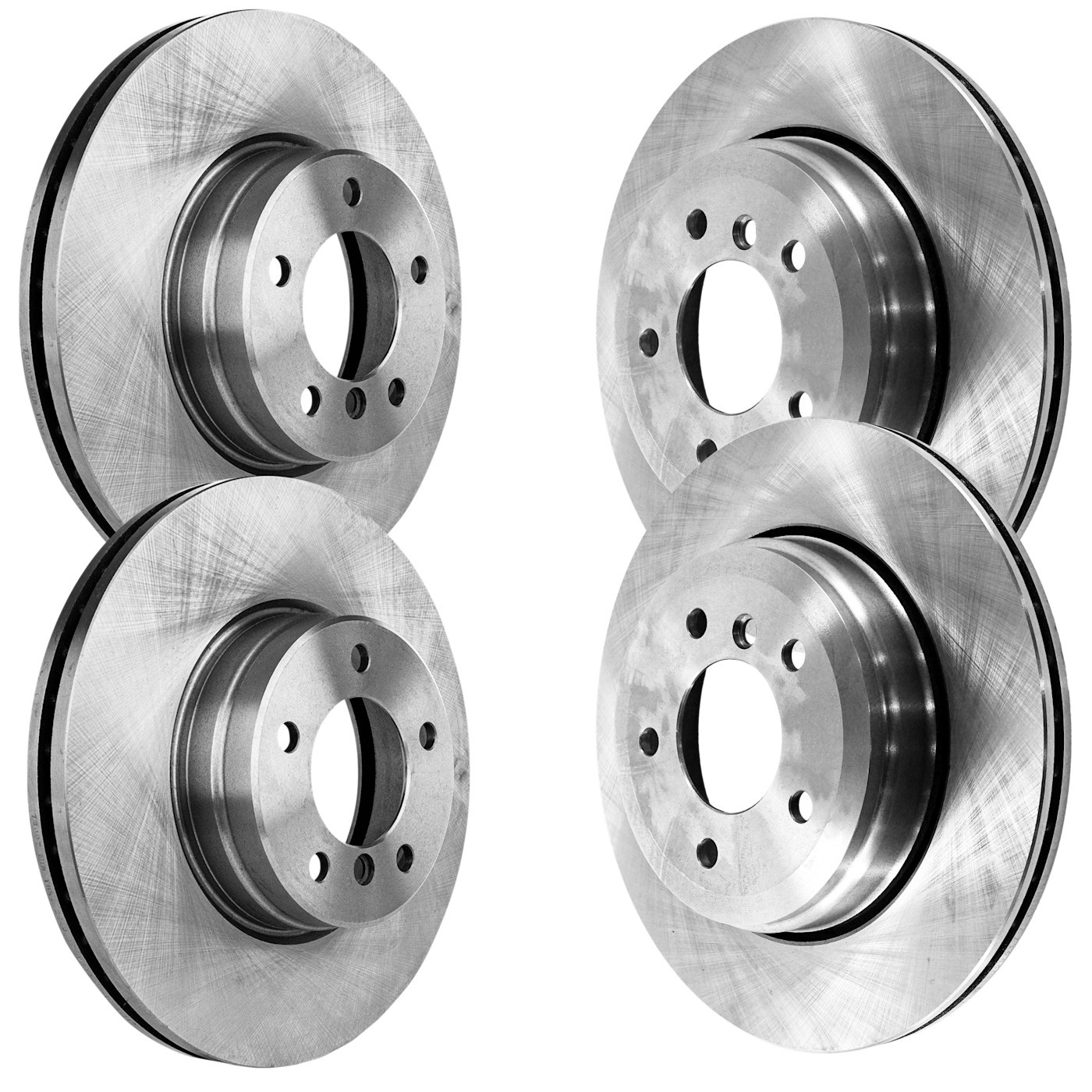 Front and Rear Disc Brake Rotors For 2008-2010 BMW 528i 2004-2007 530i