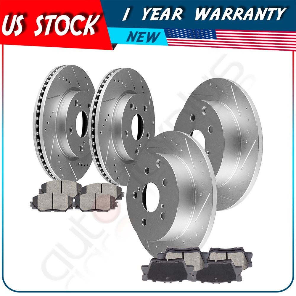 Front & Rear Brake Rotors Pads For Lexus HS250h For Toyota RAV4 2006-2017 2018