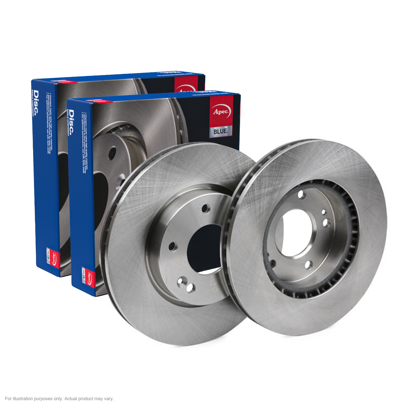 2x APEC Front Brake Discs For KIA CARENS III MPV (UN) 2. 105kW/143HP/1998cc