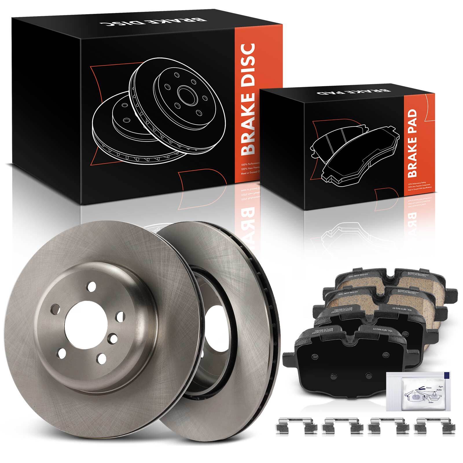Rear Disc Rotors & Ceramic Brake Pads for BMW F06 F10 535i 550i 640i 650i xDrive
