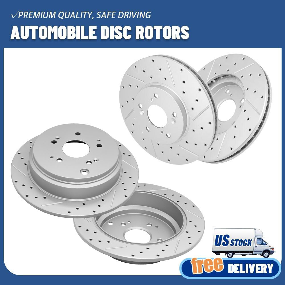 300mm+313mm Front Rear Brake Rotors Set for 02-04 Honda Odyssey 3.5L V6 Models