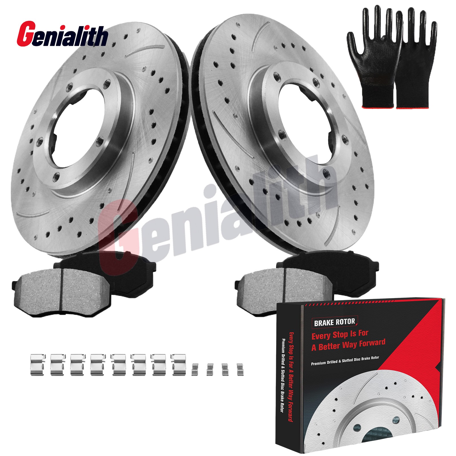 254mm Front Drilled Rotors & Brake Pads for 1995 – 2004 Toyota Tacoma 5 Lugs