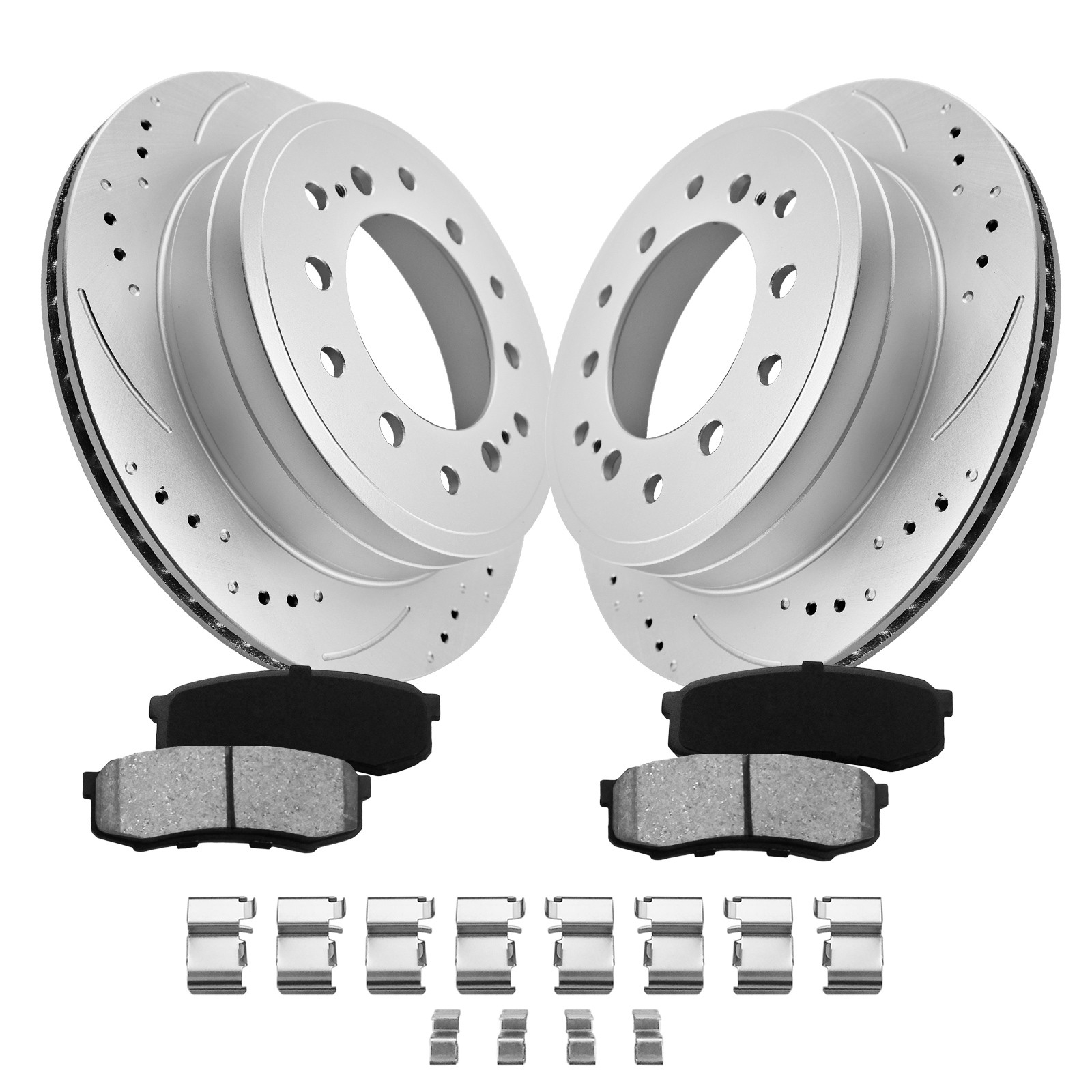 12.3in Rear Rotors Ceramic Pads Kits for Toyota Sequoia 4Runner Lexus GX470