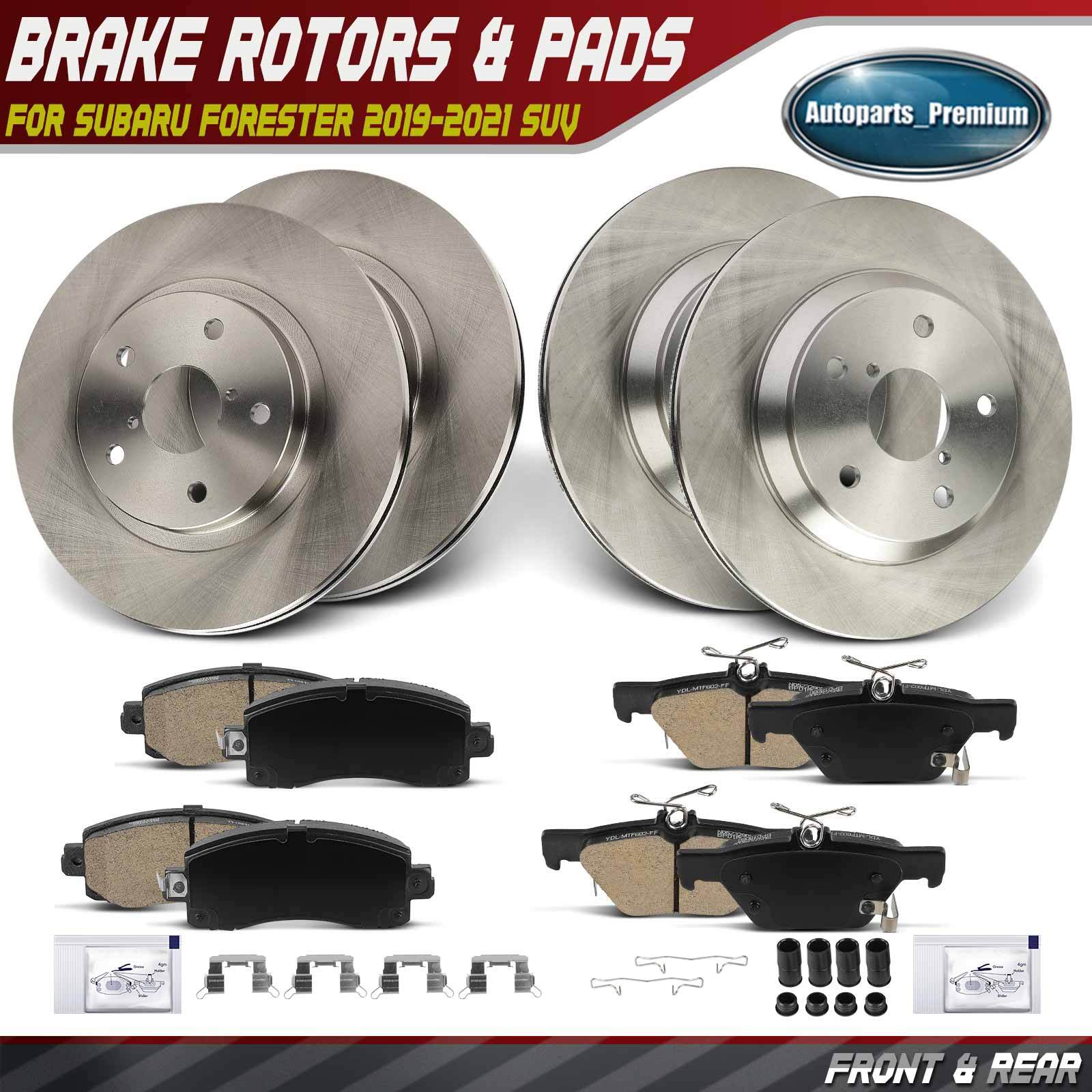 12x Front & Rear Disc Rotors & Brake Pads for Subaru Forester 2019-2021 SUV 4Dr