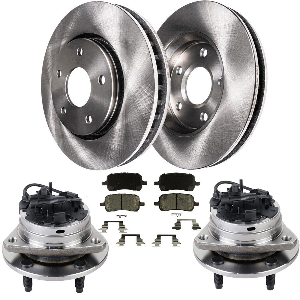 Front Brake Rotors with Wheel Bearing Hub for Chevy Malibu Cobalt HHR H08 PA