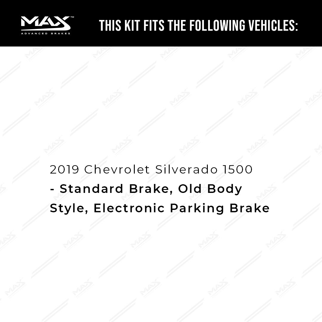Front & Rear Drilled Slotted Rotors + Pads for 2019 Chevy Silverado 1500