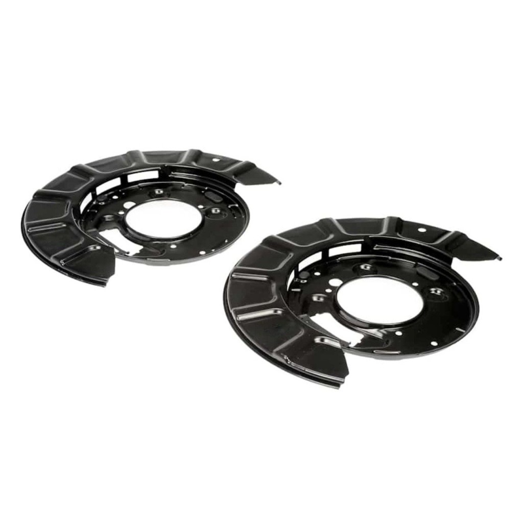 For Ford E-150/E-250 2008-2014 Brake Dust Shield Rear | Black | Steel Carbon