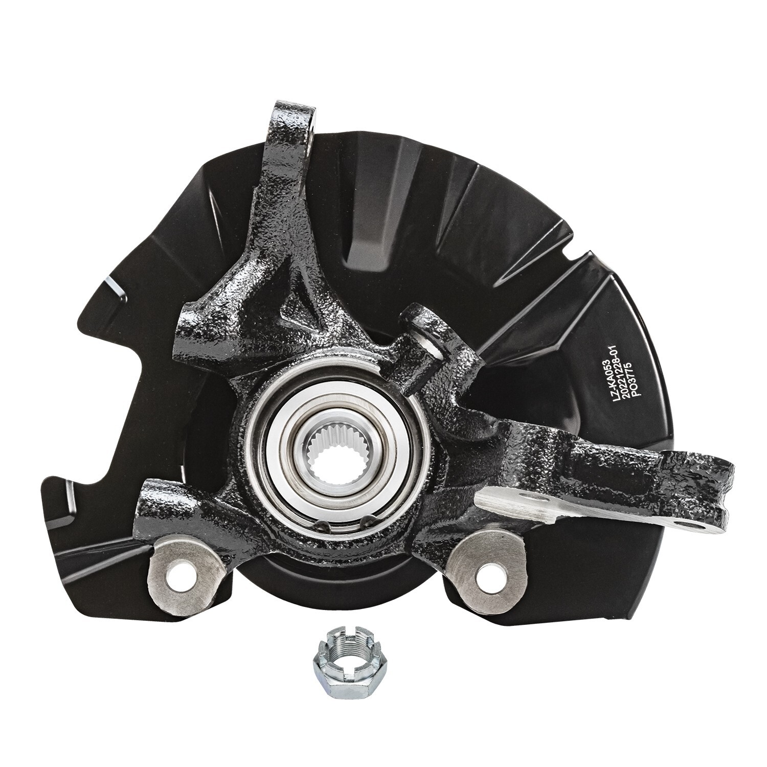 Front Steering Knuckles Hub Bearings Disc Rotors Brake Pads for Hyundai Accent