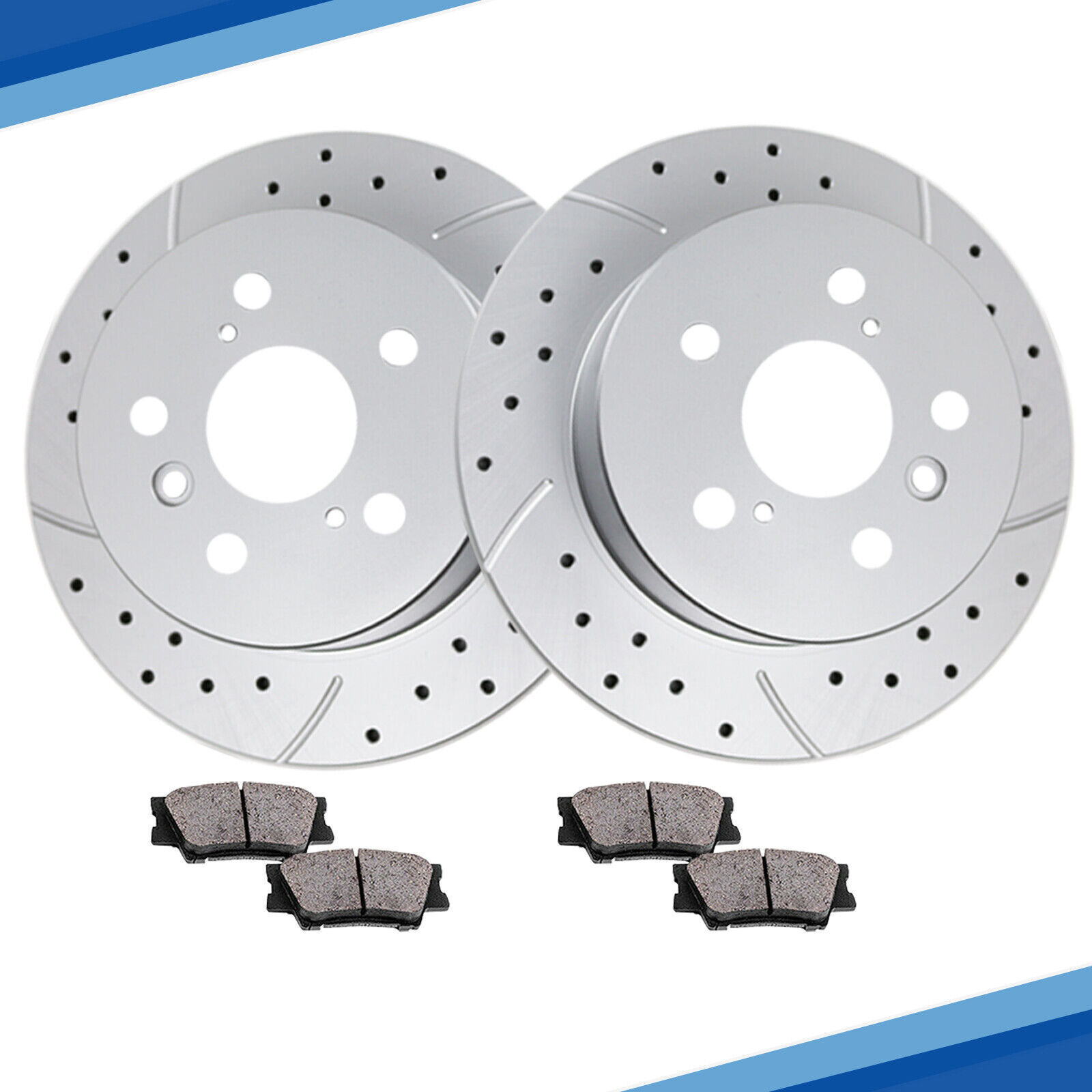 Rear Brake Rotors Brake Pads for 13-16 Toyota Camry Avalon ES350 Disc Brakes Kit