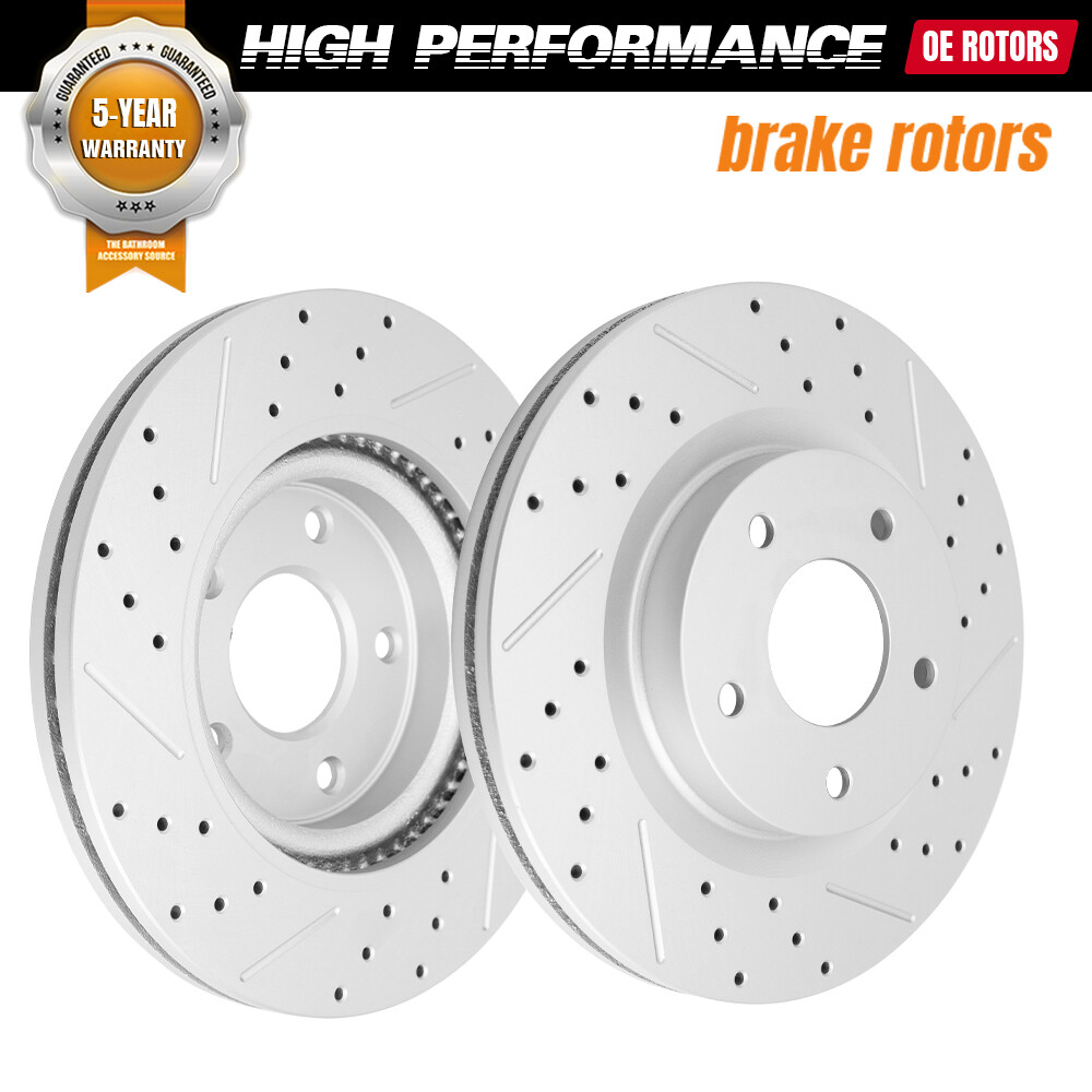 Front DRILLED SLOTTED Brake Rotors for 2007- 2016 2017 2018 2019 Nissan Altima