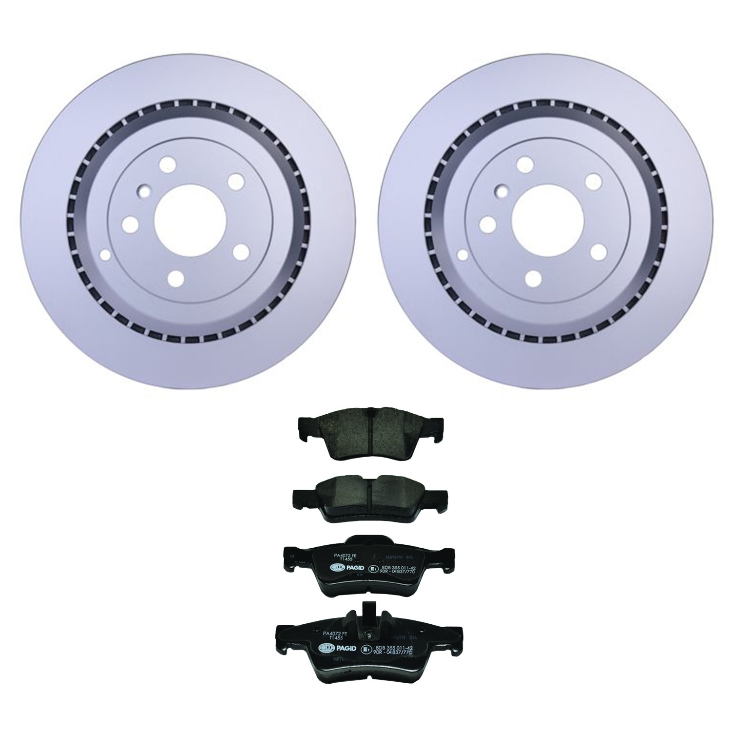 Hella Rear Rotors Low-Met Disc Brake Pad Kit For X164 GL320 GL350 GL450 GL550