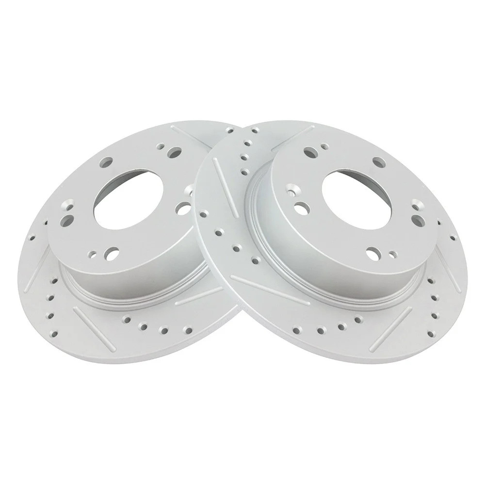 TRQ BRA74639 Disc Brake Rotors For Honda Accord 2003-2007 Rear