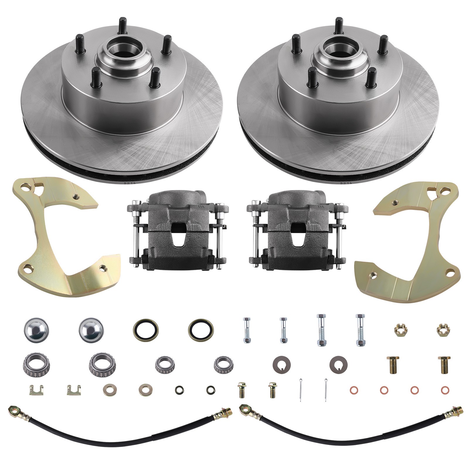 Front Deluxe Disc Brake Full Set for Chevy full size cars 1955-1964 5 x 4-3/4”