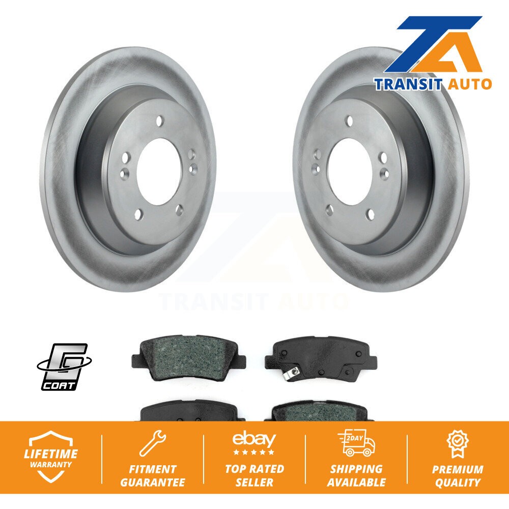 Coated Disc Brake Rotors And Semi-Metallic Pads Rear Kit For Kia Rondo