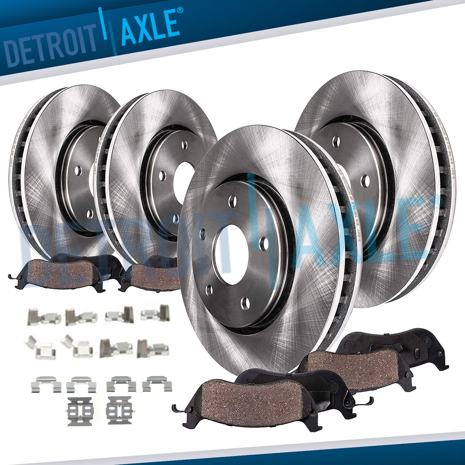 4WD Front & Rear Rotors Brake Pads for Chevy S10 Blazer GMC Jimmy Sonoma Hombre
