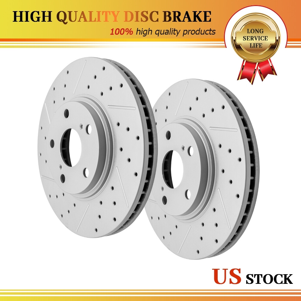 11.65 inch (296mm) Pair Front Disc Brake Rotors for 2001-2007 Toyota Highlander