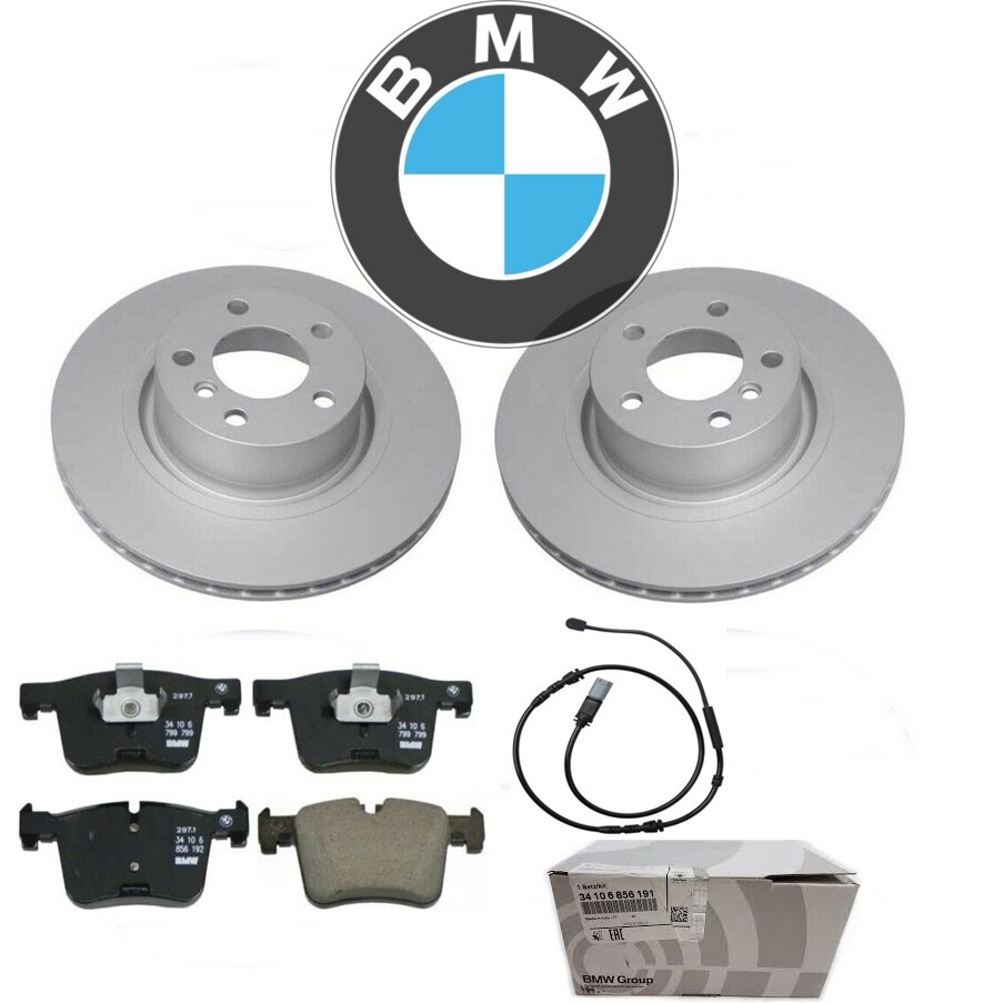 ★ NEW OEM Genuine BMW X3 X4 Front Brake Kit F25 Rotors Pads Sensor 34106879122 ★