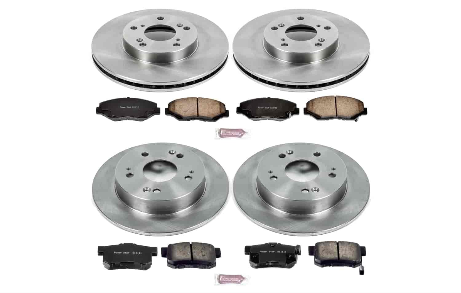 Power Stop KOE6781 1-Click Daily Driver Brake Kits Front & Rear OE Replacement R