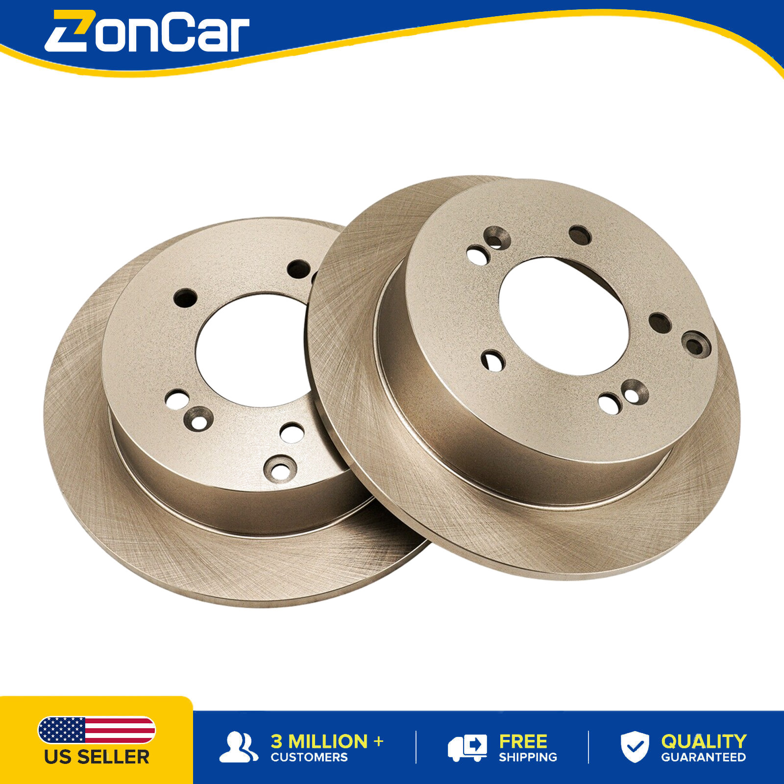 2pcs Rear Brake Rotors 31339 For Hyundai XG300 2001 Kia Optima 2006-2010