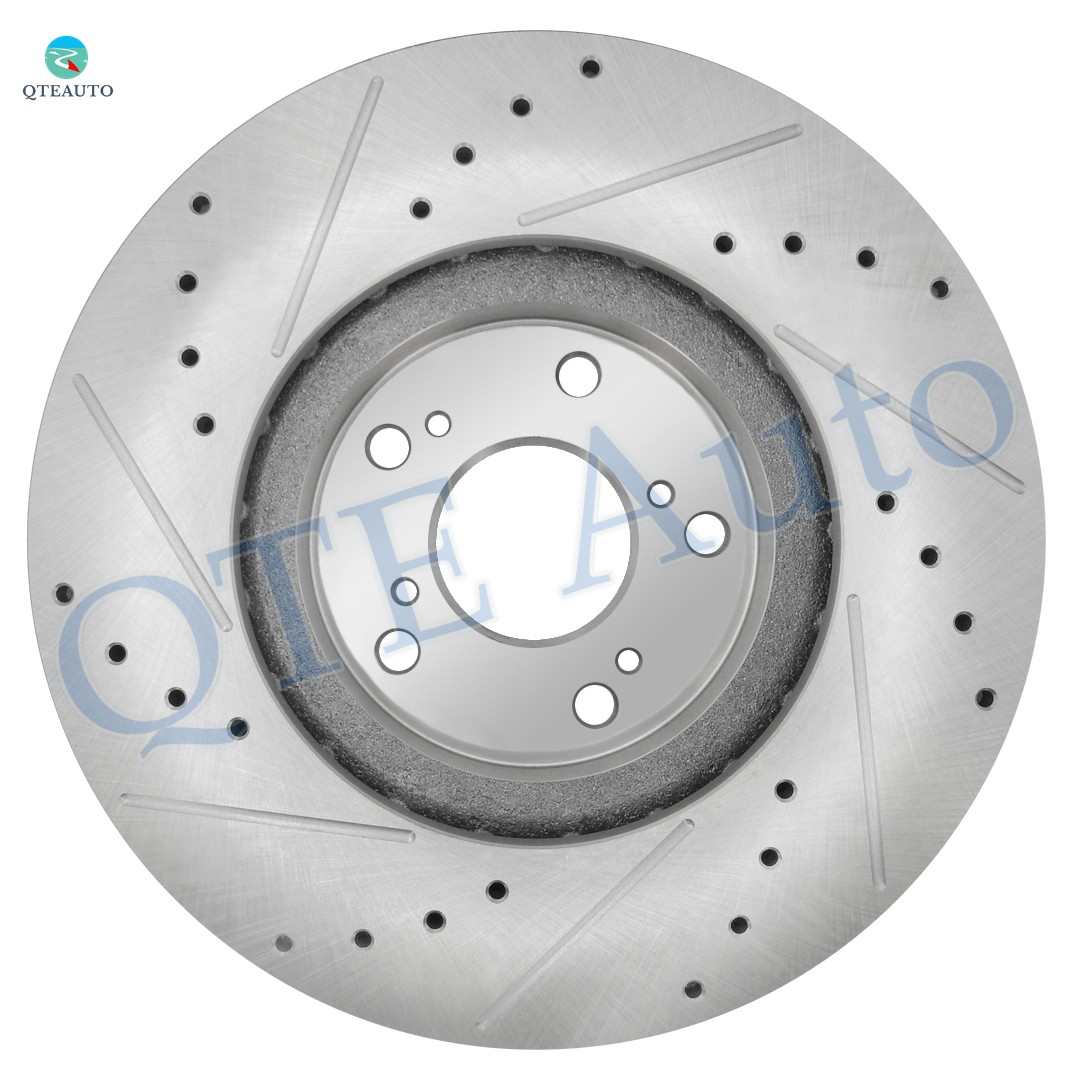 Set Front 300mm-Rear 260mm Drilled Brake Rotors For 2004-2008 Acura TSX Base