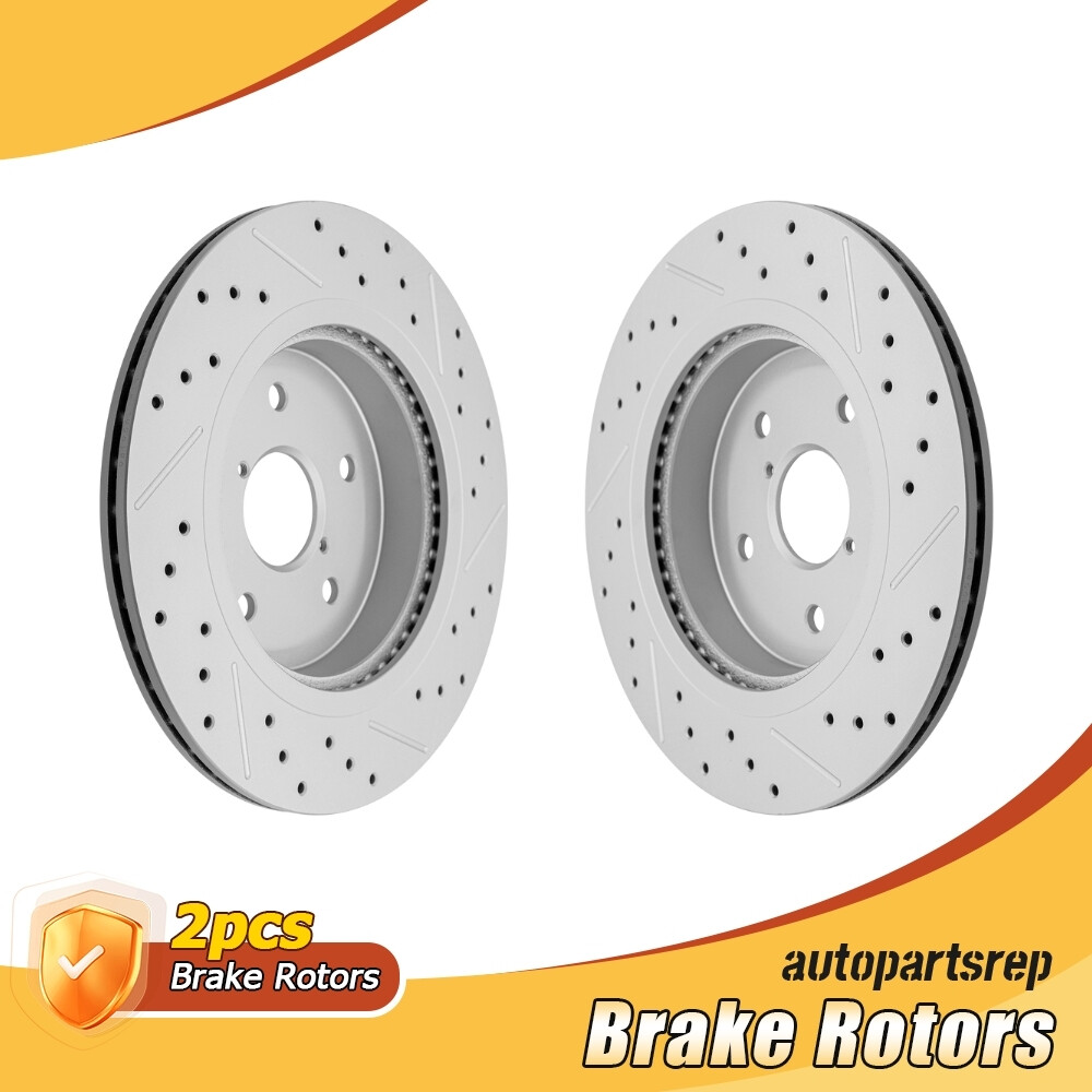 11.81 in Rear Drilled Disc Brake Rotors for 2015-2022 2023 Subaru Outback Legacy