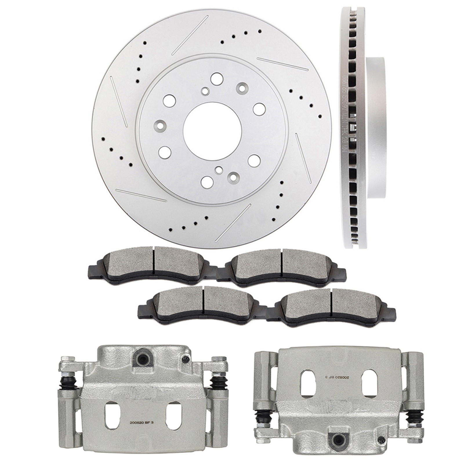 Front For Express Silverado Suburban Tahoe Brake Rotors Ceramic Pads Calipers