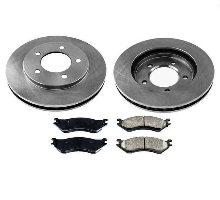 Front Disc Brake Rotors & Ceramic Brake Pads for Ford Expedition 97-98 4×4
