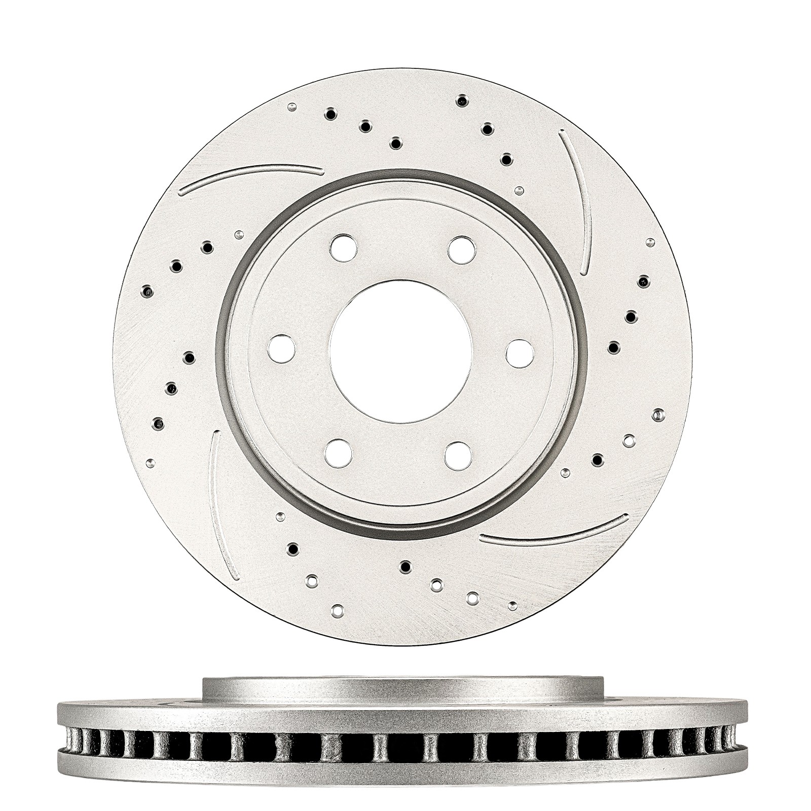 2x Front Drilled Slotted Brake Rotors For 2005-2019 Nissan Frontier 2.5L 980369
