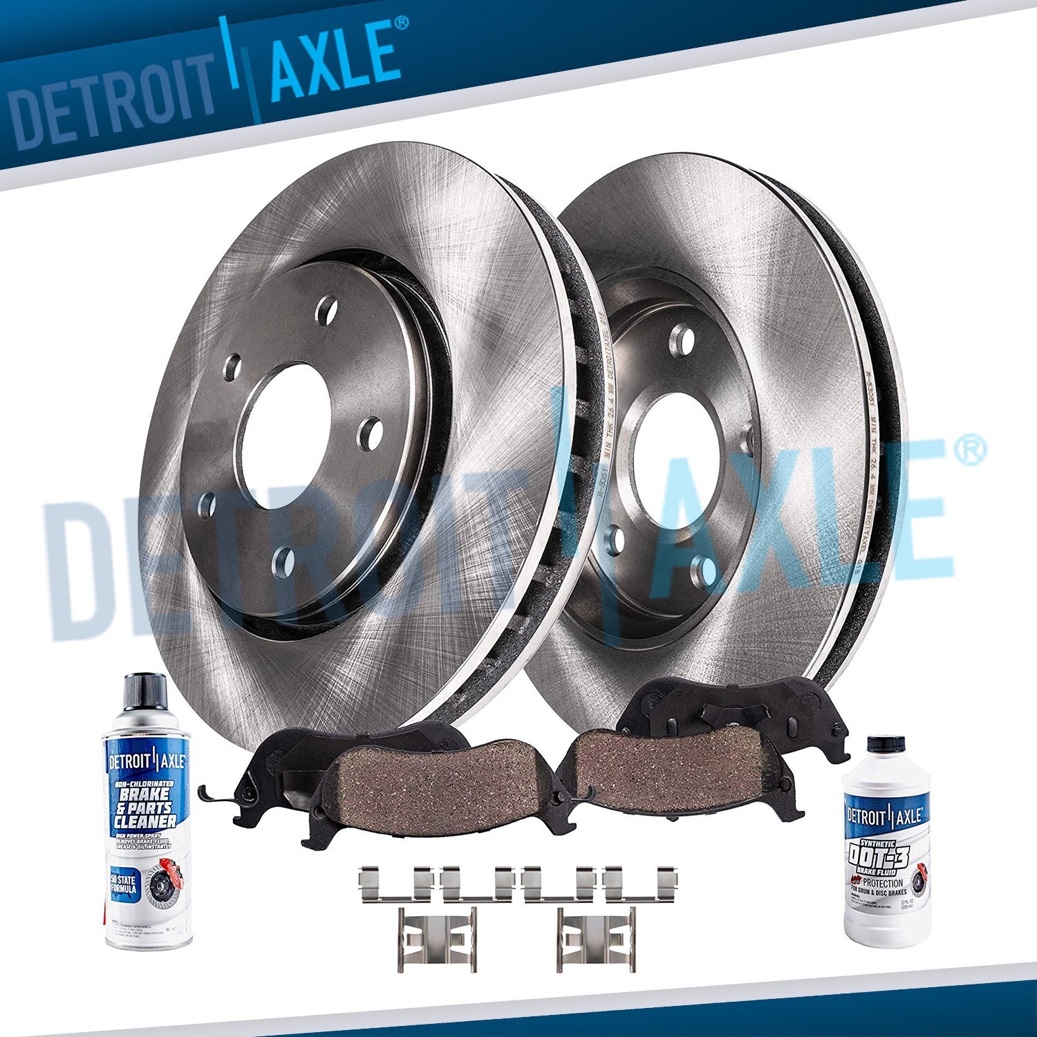 4WD Front Disc Brake Rotors Ceramic Brake Pads for 1997 – 2003 Ford F-150 5 Lug