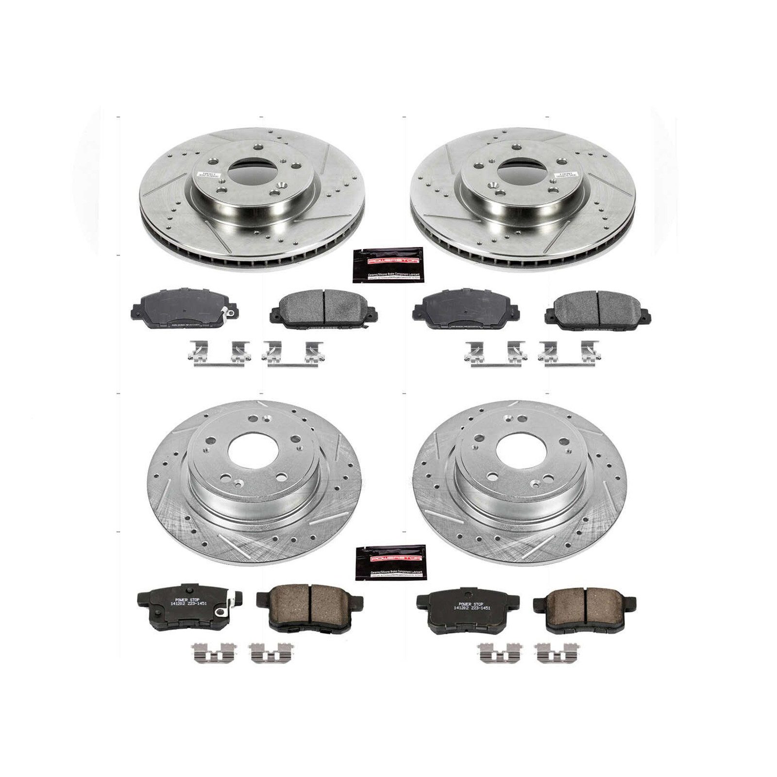 Power Stop Z23 Evolution Sport Front & Rear Brake Kit for 13-17 Honda Accord