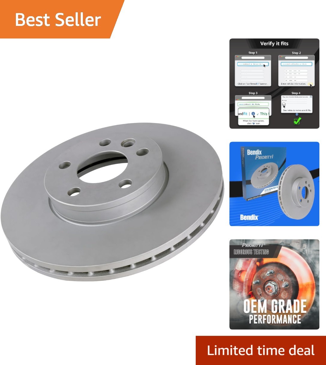 Priority1 Brake Rotors with Coating for Optimal Heat Dissipation & Performance