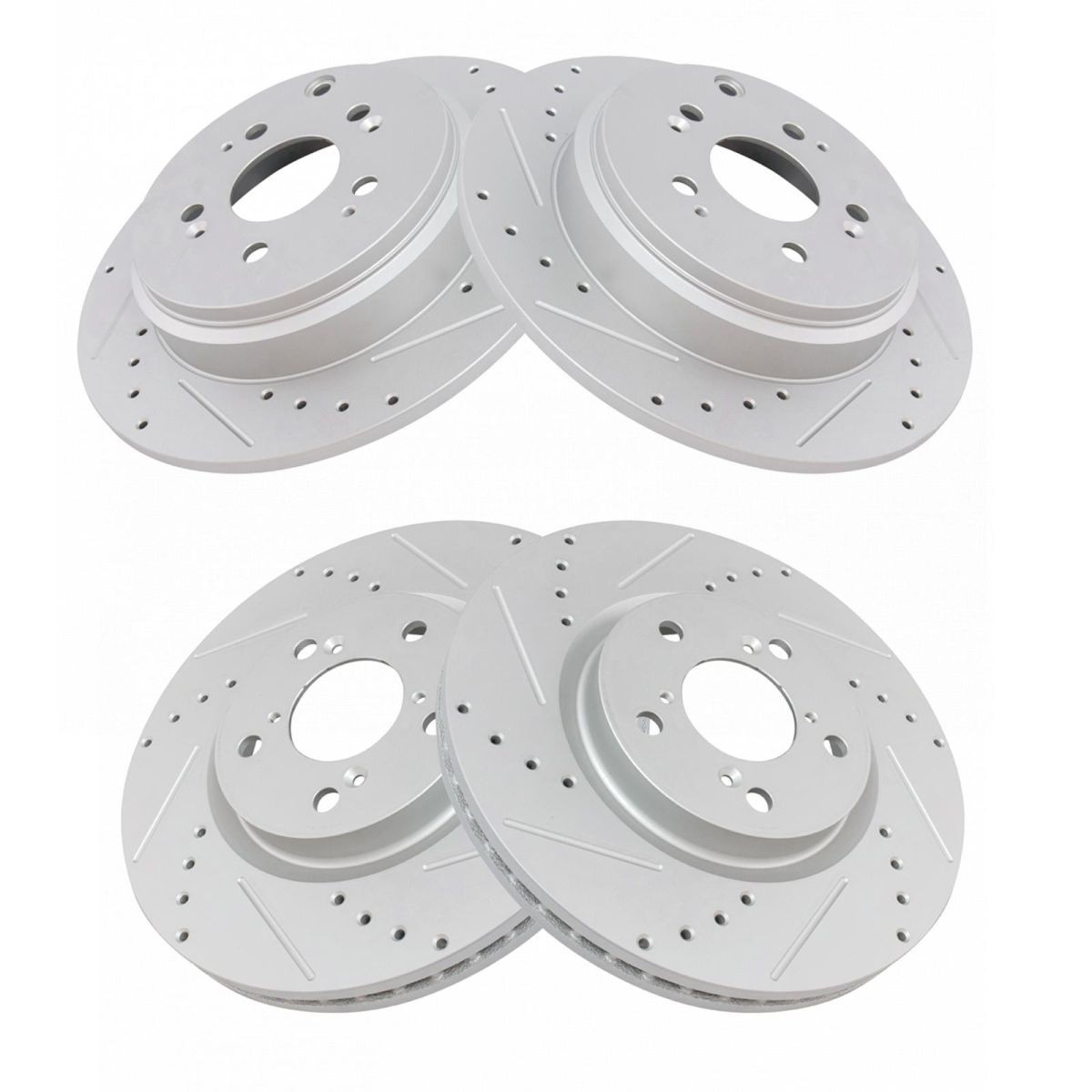 Front and Rear Brake Rotors Set For 2011-2014 Honda Odyssey