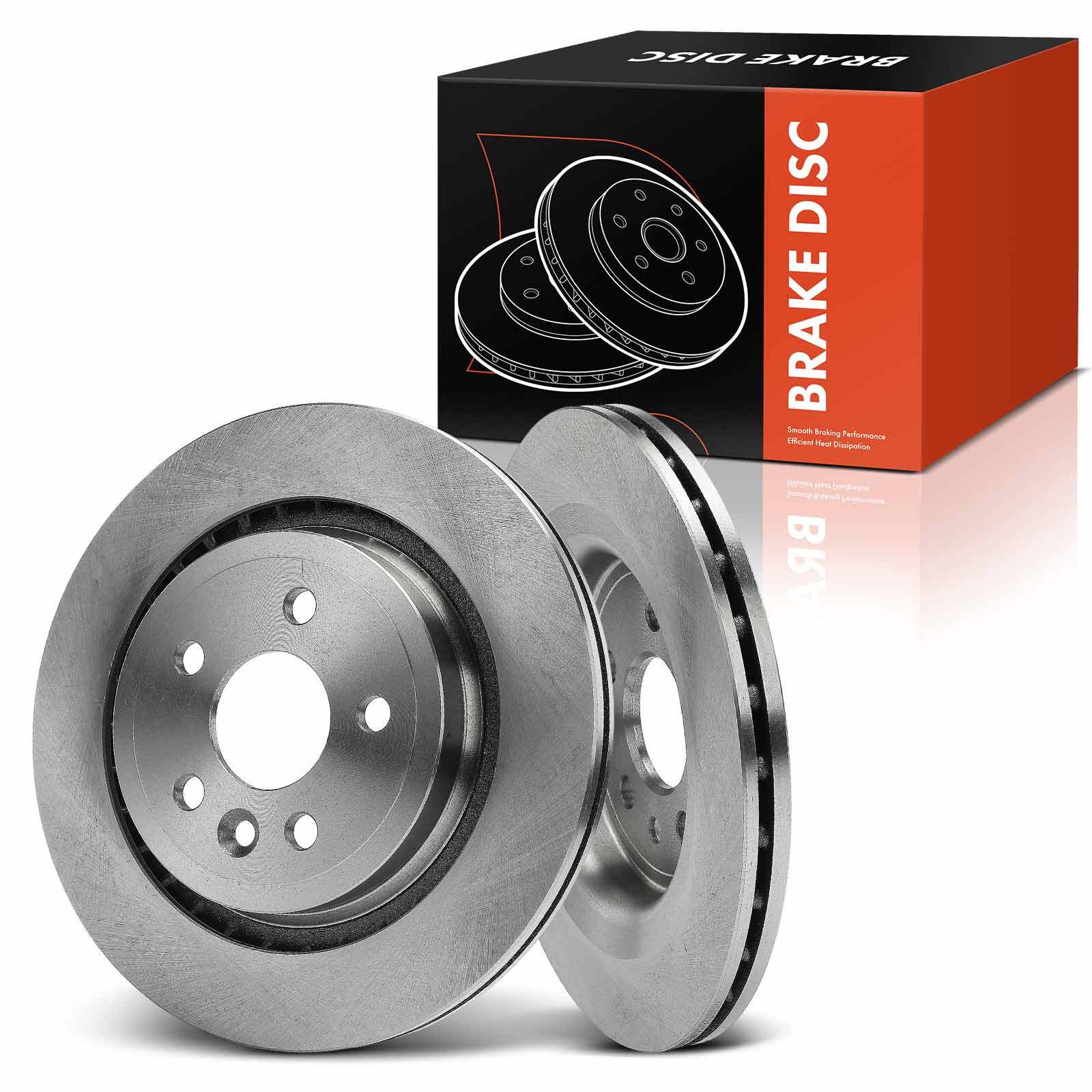 2Pcs 302mm Rear Disc Brake Rotors for S60 2011-2018 S80 2007-2016 V60 V70 XC70
