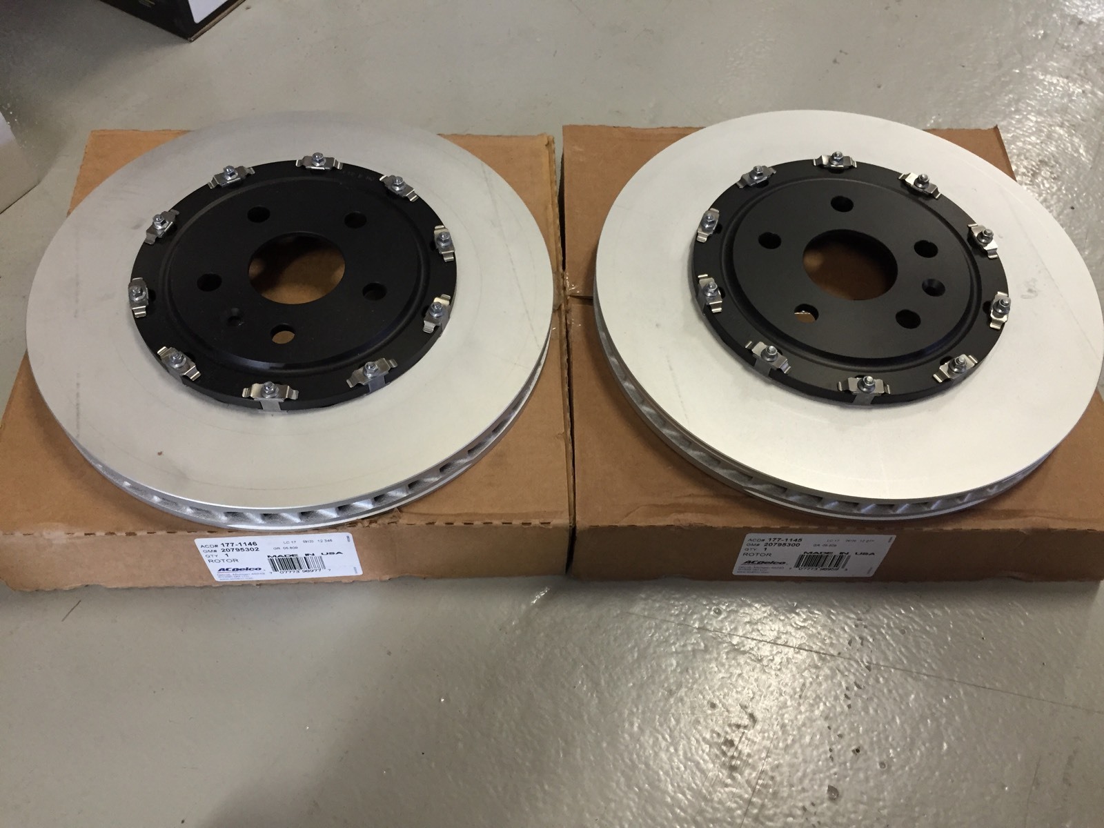 GM OEM Front 2 Piece Rotor Pair Brembo 6 piston 2009+ CTS-V & Camaro SS ZL1 New