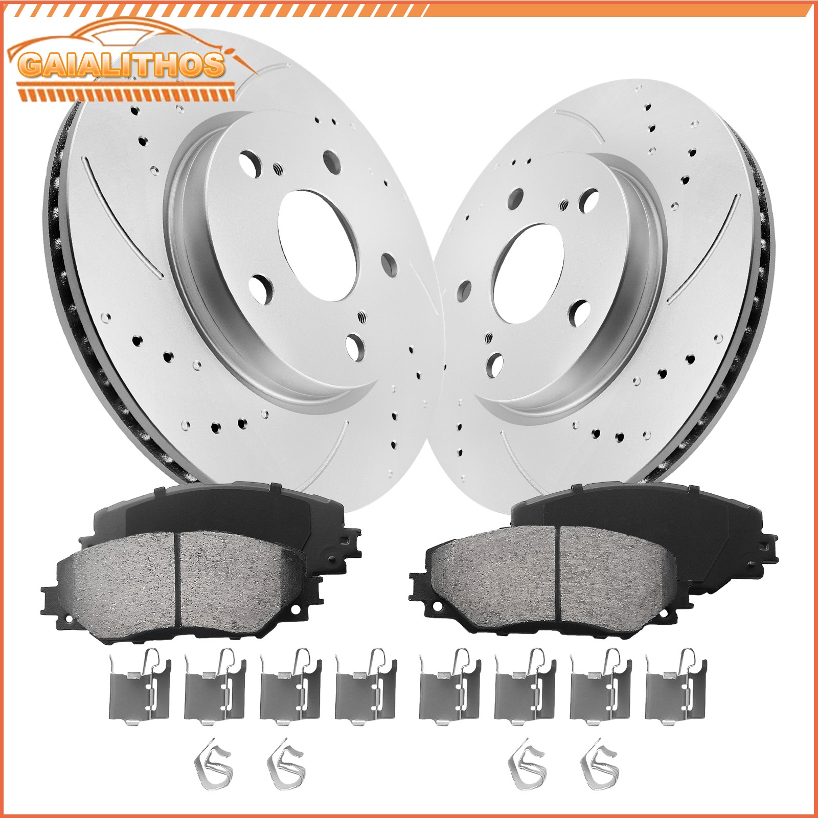 10.8” (275mm) Front Brake Rotors Ceramic Pads for 2006-2017 2018 Toyota RAV4