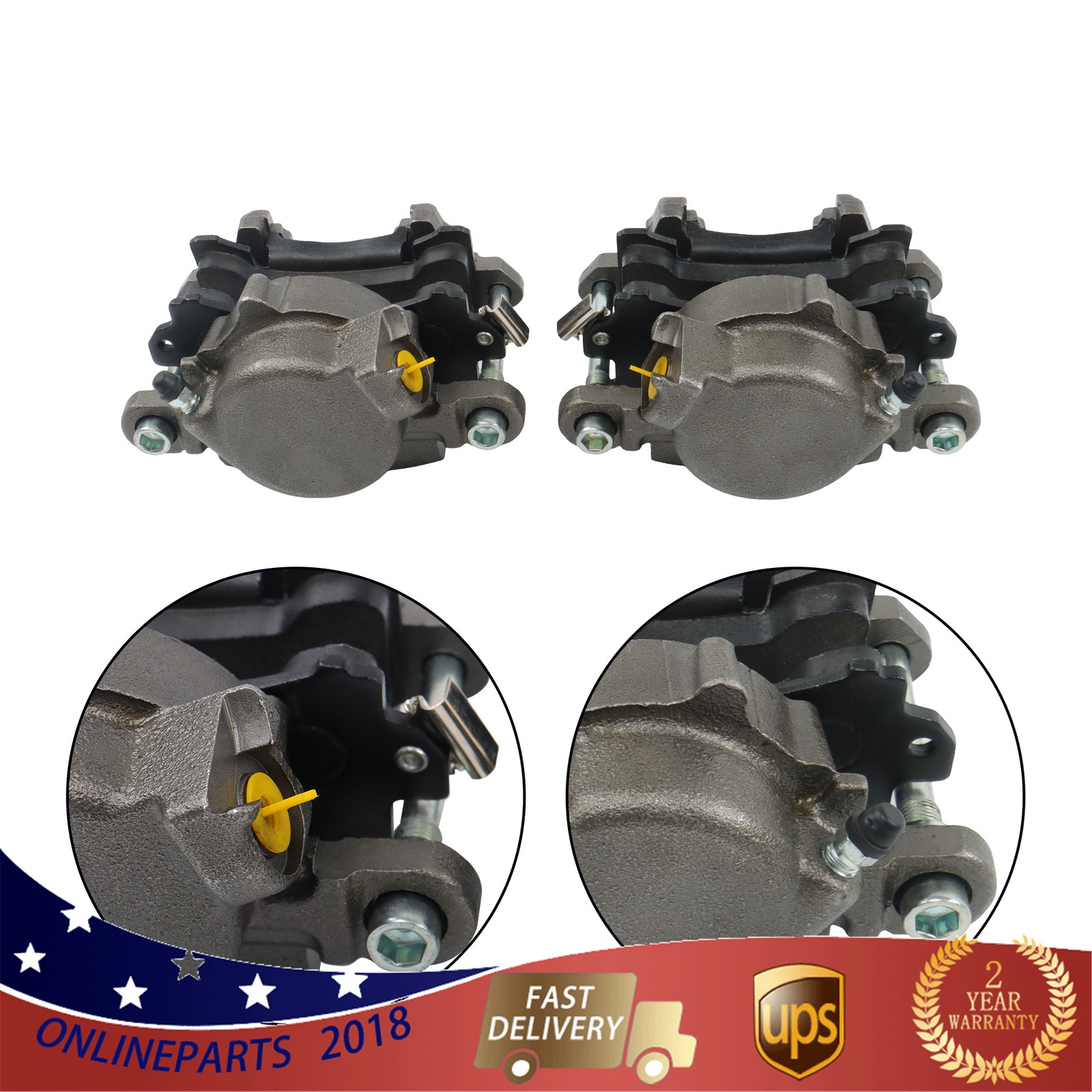 Bolt-On Rear Disc Brake Conversion Kit For GM 10 & 12 drilled and slotted rotors