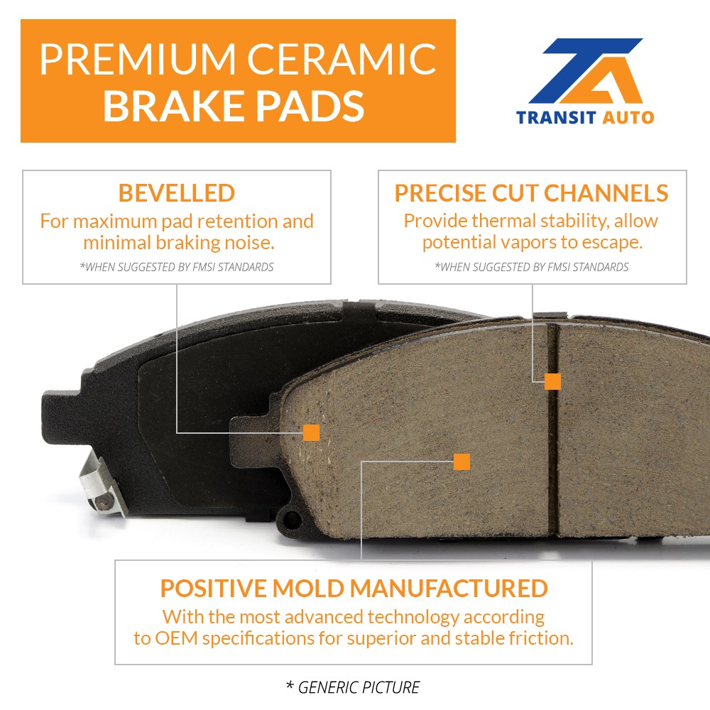 [Rear] Disc Coated Rotors Ceramic Pads Parking Brake Shoes Kit For Hyundai Azera