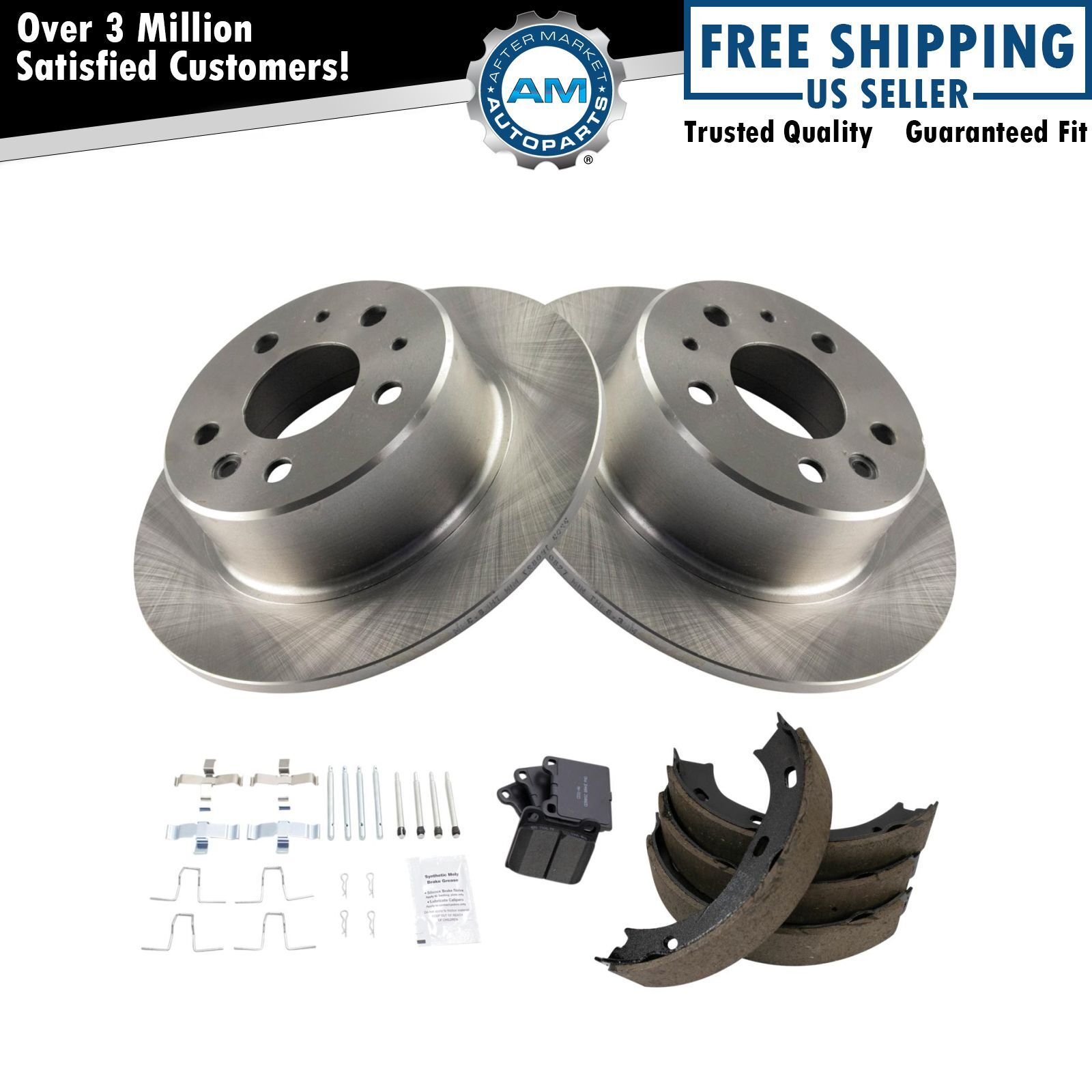 Rear Ceramic Brake Pad & Rotor Kit Fits 1968-1991 Mercedes-Benz